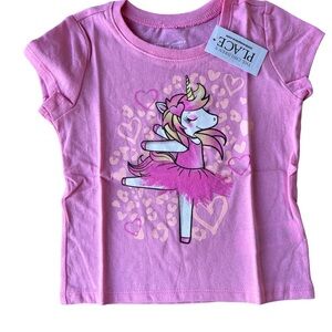 Children’s Place Pink Unicorn Ballerina T-shirt | 18-24M